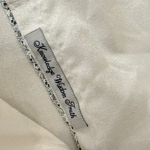 Robert Graham Woven Button Front Short Sleeve Shirt White Jacquard Damask M - Picture 4 of 8